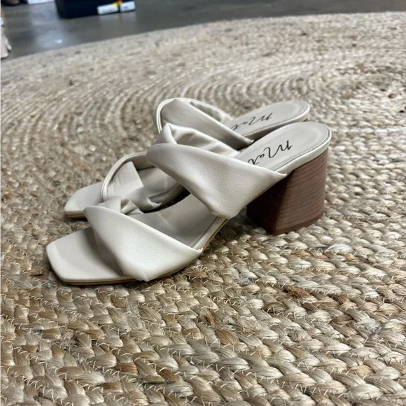 Matisse Cream Block Heel Sandals - Picture 5 of 5